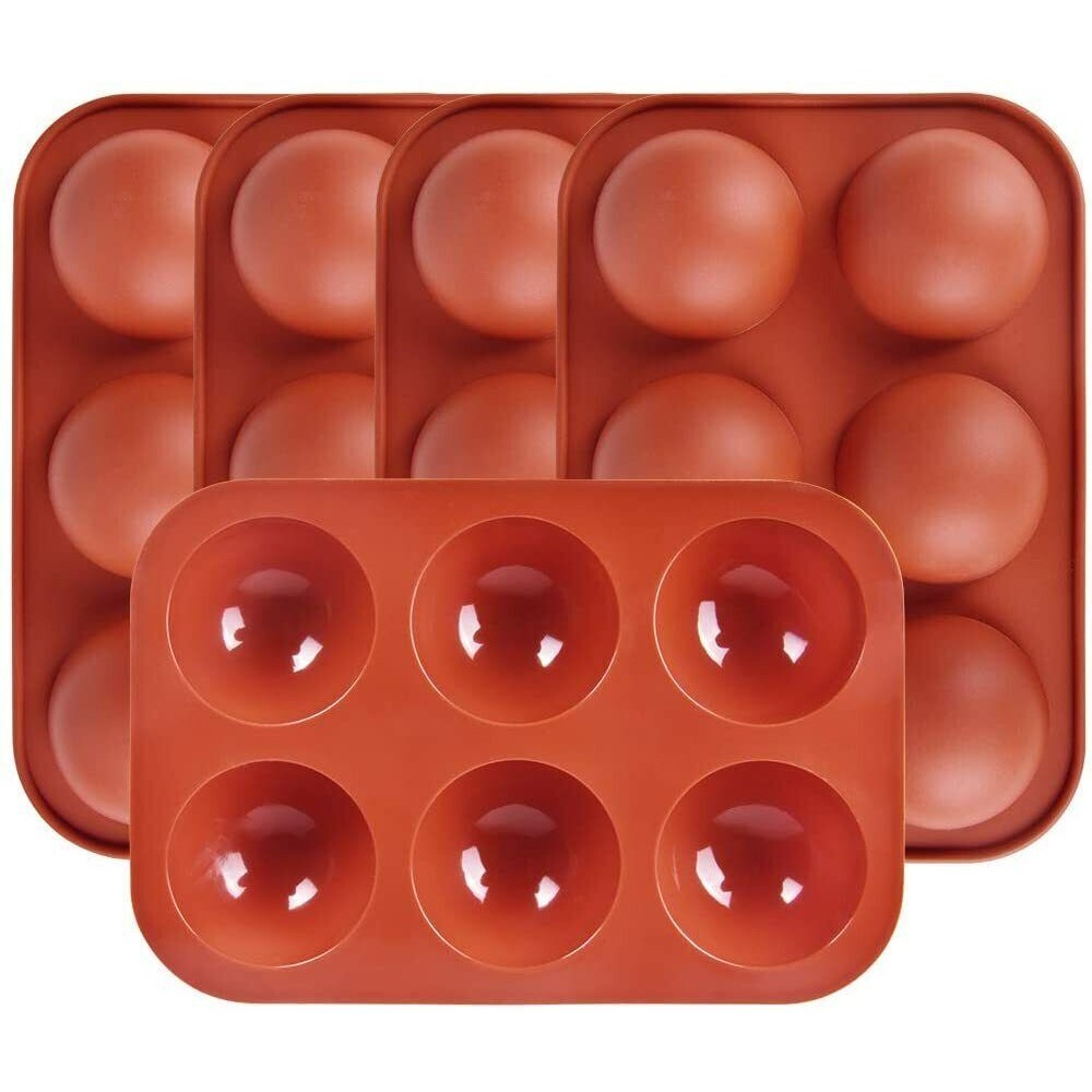 Set of 4 Baking Molds for Making Hot Chocolate Bomb, Food Grade Silicone Molds